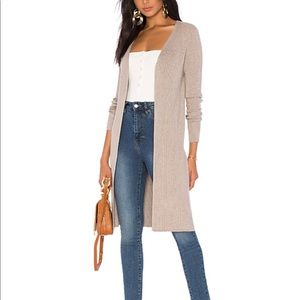 Open Cardigan. Color is Fawn.